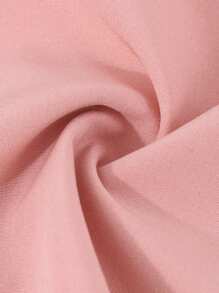 SHEIN Top informal para niñas con diseño de cuello en V, mangas acampanadas, espalda descubierta y lazo desmontable en color liso, adecuada para salidas diarias