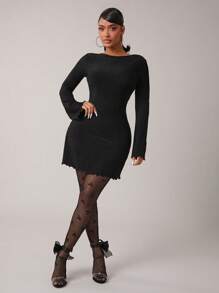 SHEIN SXY Plus Size Mesh Butterfly Patterned Leggings, Minimalist & Fashionable For Summer - Brown - View 5