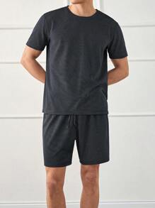 RueChic Ensemble de t-shirts réguliers pour hommes avec imprimé de rayures spéciales et patchs