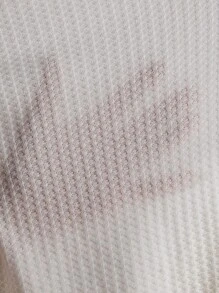 SHEIN PETITE Apricot Drawstring Collar Knit Ruffle Textured Fabric Backless Halter Sexy Tank Top For Petite Women - Baby Blue - View 6