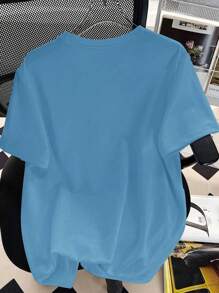 Casual T-shirt met korte mouwen en grafische print voor tienerjongens, geschikt voor de zomer