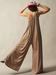 Bohemela BOHO Solid Color Knit Loose Asymmetrical Neck Women's Jumpsuit Women Summer Clothes Women Jumpsuits Casual Jumpsuits For Woman Women Jumpsuits