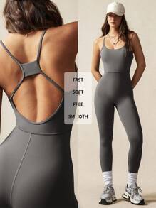 VARSITIE Tight And Beautiful Back Yoga Women Sports Jumpsuit