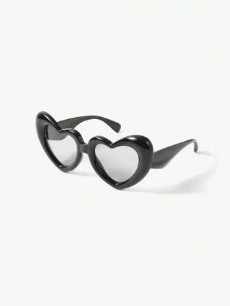 Kawaii Gafas de mujer con montura con forma de corazón, apropiadas para usar de vacaciones