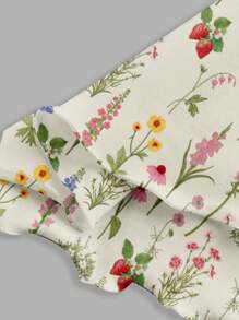SHEIN MOD Váy ngắn cổ xếp nếp in họa tiết cho nữ - Nhiều màu - Xem 5