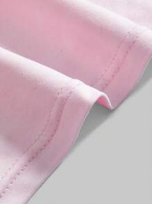 ROMWE Grunge Punk Y2K 豹纹全图案女式短款褶皱抹胸 - 粉色 - 查看 4