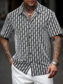 Manfinity RSRT Camisa casual de manga corta para hombres, de moda para el verano