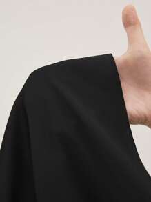 BizChic 女士优雅无袖中式领衬衫，适合春夏季通勤 - 黑色 - 查看 7