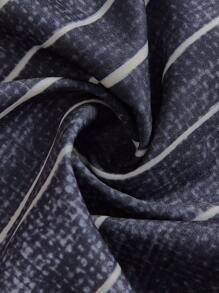 EMERY ROSE Camisa Casual com Botões, Manga Curta e Gola Redonda, Plus Size, Estilosa para o Verão, Roupas de Verão, Conjunto de Férias para Mulher / Férias, Roupas Boho para Mulheres - Cinza - Visão 4