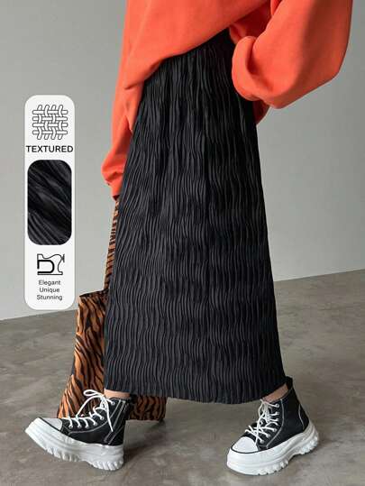 FRIFUL 女士纹理面料直筒A字裙