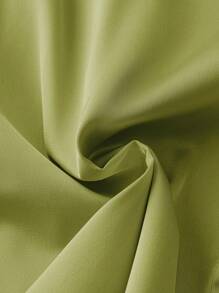 SHEIN Clasi Plus Size V-Neck Solid Color Elegant Business Formal Flowy Blouse - Green - View 4