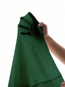 Manfinity LEGND Men's Jacquard Knitted Sweater With Numeric Pattern & Cutouts Football Jersey Men - Dark Green - View 6