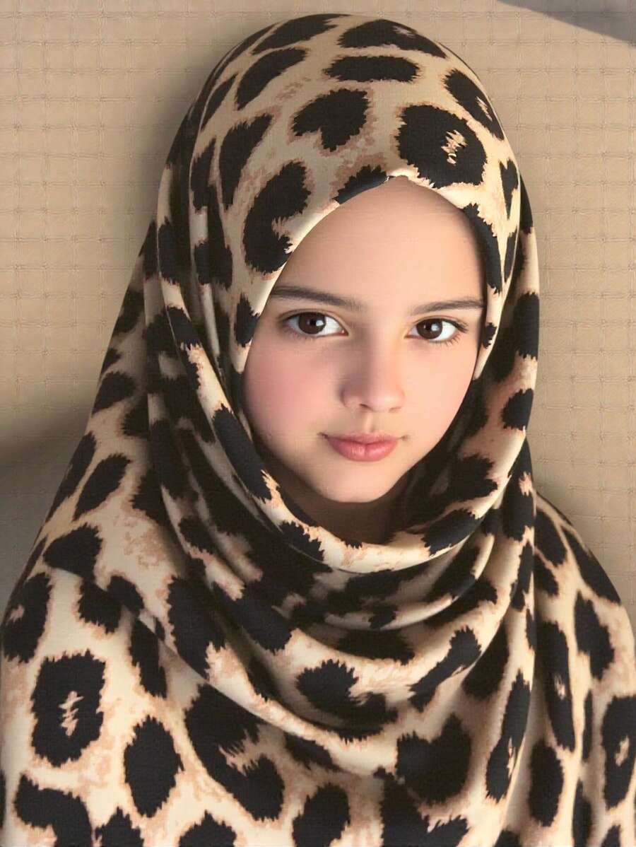 SHEIN 全新 1 件装 基础款 长款 易于使用 即时头巾 青少年女孩 适合节日 日常生活 简约 百搭头巾 - 黑色 - 查看 1