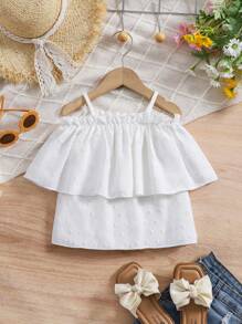Young Girl Solid Color Ruffle Ruffle Loose Fashion Blouse