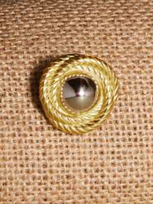 1 par de pendientes de botón de acero inoxidable chapado en oro de 18k con nudo elegante y resistente al agua, como regalo de Navidad y invierno