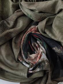 Large Turndown Collar Off Shoulder Twist Long Sleeve T-Shirt, Spring/Summer New Edition Fall Cloth For Women - Green - View 5