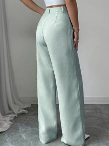 Chiquease Apricot Color Textured Fabric Casual Pants For Young Ladies, Suitable For Daily Wear, Office, And Family Gatherings In Autumn/Winter Women Clothing Pants Spring Pants For Women Bottoms Women Pants Woman Pants Fall Cloth For Women - Green - View 2