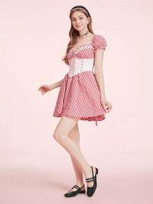 CUCCOO DOLLMOD Women's Black Square Toe Flat Sandals, Bowknot Ankle Strap Design, Vacation & Casual Style - Black - View 10