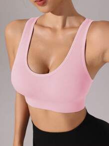 Easithlete 3pcs Seamless Sports Bras Set, Solid Color, Minimalist & Fashionable, Suitable - Multicolor - View 7