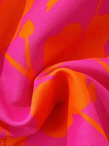 SHEIN Swim Beach Holiday Black Shiny Strapless Swimwear, Two-Piece Bikini Set For Beachside, Swimming, Party, For Summer Vacation - Multicolor - View 5