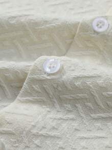 Manfinity CasualCool Bộ áo sơ mi và quần short đơn hàng ngày tay ngắn màu trơn dành cho nam - Màu be - Xem 3