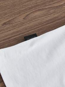 Manfinity Unisex Men's White Boxy Cropped T-Shirt, Summer, Couple Things