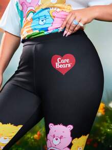 SHEIN X Care Bears Plus Size Cartoon Bear Printed Leggings