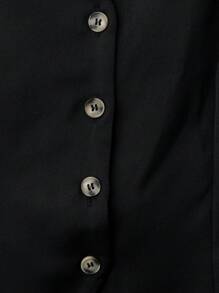 SHEIN Clasi Plus Size Women Jednokolorowy Bezrękawnik i Spódnica Plisowana w kształcie litery A Zestaw 2 Części