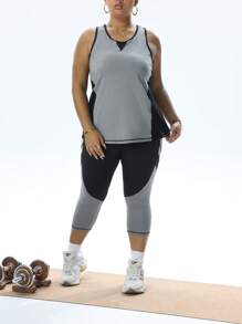 Easithlete Workout Tank Top & Pants Set, Minimalist & Fashionable, Suitable For Summer - Multicolor - View 4