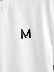 Manfinity VCAY 2 Pieces Men's Fitted Round Neck Printed T-Shirt Set, Suitable For Summer - White - View 4