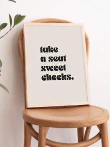 1 件无框趣味印刷墙面艺术装饰、幽默艺术品、休闲文字设计帆布印刷墙画、时尚名言海报、积极谚语画、励志短语家居装饰、海报、房间美学、理想礼物，适用于客厅、卧室、浴室、咖啡厅、无框