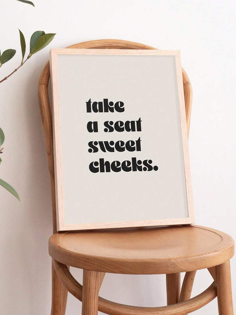 1 件无框趣味印刷墙面艺术装饰、幽默艺术品、休闲文字设计帆布印刷墙画、时尚名言海报、积极谚语画、励志短语家居装饰、海报、房间美学、理想礼物，适用于客厅、卧室、浴室、咖啡厅、无框