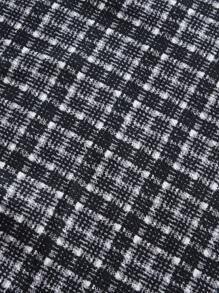 SHEIN MOD 秋季休闲吊带腰复古格纹阔腿连体裤