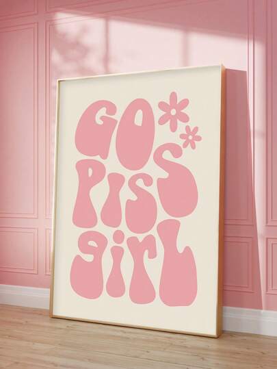 SHEIN 1pc Motivational Quotes Wall Art Decor, Fun Typography Canvas Print Wall Painting, Empowerment Poster, Positive Affirmation Art Prints, Bold Statements Paintings, Graphic Design Artwork, Home Decor, Room Aesthetic, Posters, Ideal Gift, For Living Room, Bedroom, Bathroom, Cafe