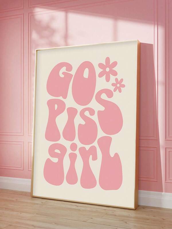 SHEIN 1 pieza Obra de arte de pared con citas motivacionales, impresión de lienzo con tipografía divertida, póster de empoderamiento, impresiones de arte de afirmaciones positivas, pinturas de declaraciones audaces, obras de arte de diseño gráfico, decoración del hogar, estética de la habitación, pósteres, regalo ideal, para sala de estar, dormitorio, baño, cafetería