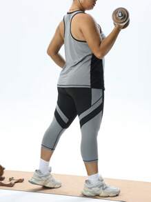 Easithlete Workout Tank Top & Pants Set, Minimalist & Fashionable, Suitable For Summer - Multicolor - View 2