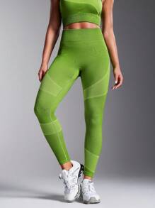 POWERISTA Powerista Jacquard-Patchwork Leggings mit hohem Bund und nahtlos