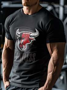 Manfinity Sport Corelite Men's Simple & Fashion Loose Fit Sports Short Sleeve T-Shirt, Suitable For Summer