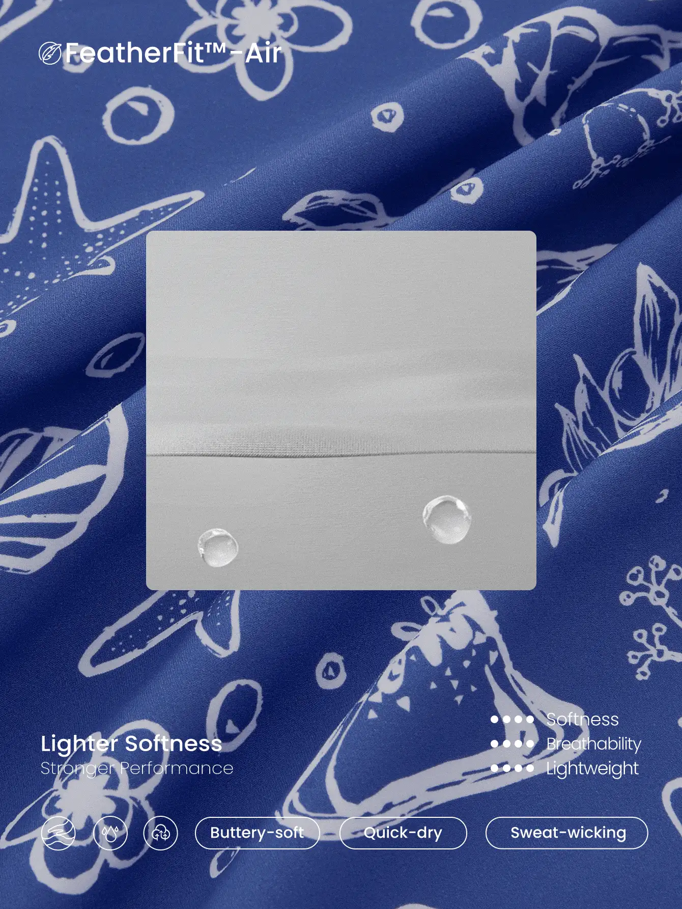 GLOWMODE X Nature Dream Bali FeatherFit™-Air Sweat-Wicking Quick-Dry Peekaboo Water Drop Cutout U-Back Activewear Dress With Built-In Shorts Side Pockets Non-Slip Grips Low Impact Yoga Pilates Studio Daily Casual Wear - Multicolor - View 6