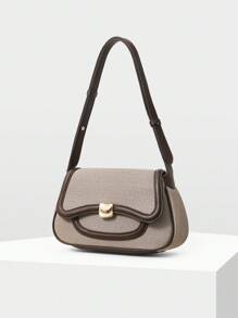 MOTF PREMIUM 拼色边饰单肩包，通勤