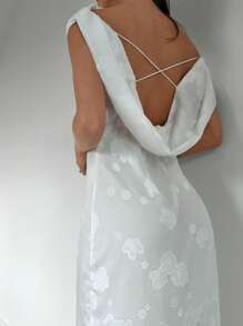 Chiquease Sexy And Elegant Backless Cutout Spaghetti Strap U Neck Dress, Suitable For Spring/Summer