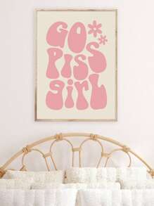 SHEIN 1 件励志名言墙饰、趣味印刷帆布印刷墙画、赋权海报、积极肯定艺术印刷品、大胆陈述画作、平面设计艺术品、家居装饰、房间美学、海报、理想礼物，适用于客厅、卧室、浴室、咖啡厅 - 彩色 - 查看 11