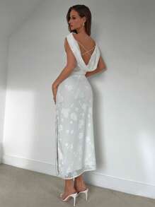 Chiquease Sexy And Elegant Backless Cutout Spaghetti Strap U Neck Dress, Suitable For Spring/Summer