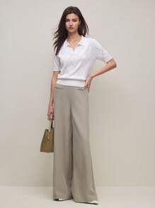 BizChic Ropa de mujer casual y cómoda de punto, suéter para dama con cuello vuelto y manga corta, primavera/verano