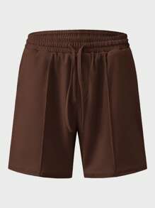 Manfinity Homme Męska koszulka polo z zamkiem błyskawicznym i spodenki ze ściągaczem, zestaw casualowy 2 częściowy, męski zestaw casualowy 2 częściowy