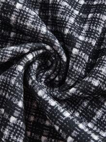 SHEIN MOD 秋季休闲吊带腰复古格纹阔腿连体裤