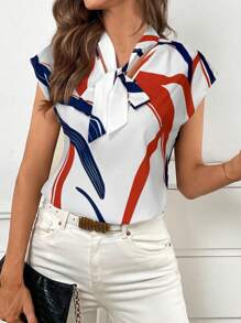 SHEIN Privé 女士短袖休闲简约衬衫，适合夏季