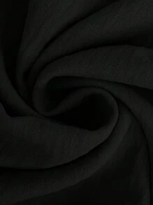 SHEIN Frenchy 大码休闲度假细肩带哈伦连体裤 - 黑色 - 查看 7