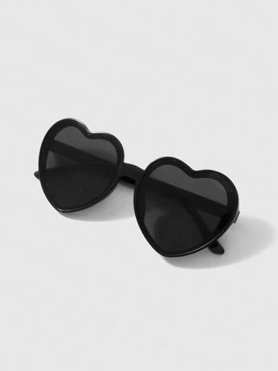 ROMWE Kawaii 心形红色女士时尚眼镜简约实用多功能