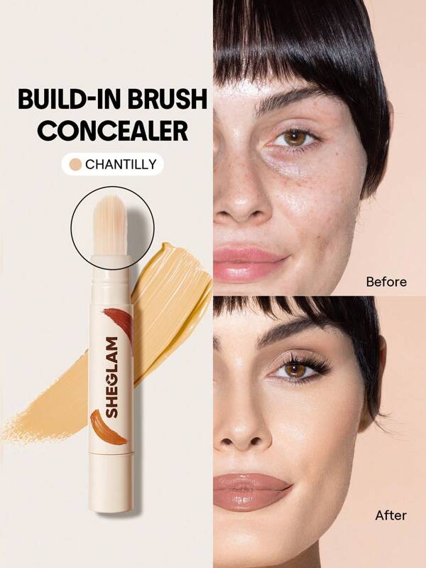 SHEGLAM Perfect Skin High Coverage Concealer-Chantilly 20 Shades Liquid Concealer Brush Moisturizing Weightless All-Day Hydrate Concealer Makeup Concealer Graduation Birthday Holiday Summer Fall Autumn Y2K Fancy Fashion Women Makeup Cosmetic Party Beach Travel Camping Outdoors School Campus Trip Festivals Decor Gift Present Rose Girl Cosplay Best Color Charm Vibe